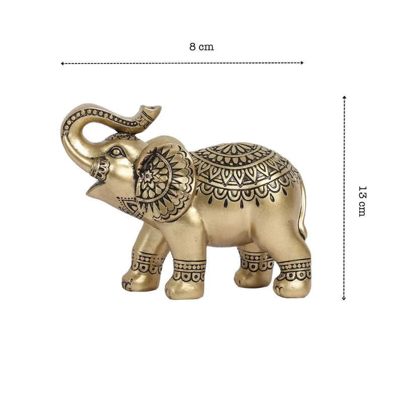 Ethnic Ornate Gaja Showpiece - Set Of Two - 8