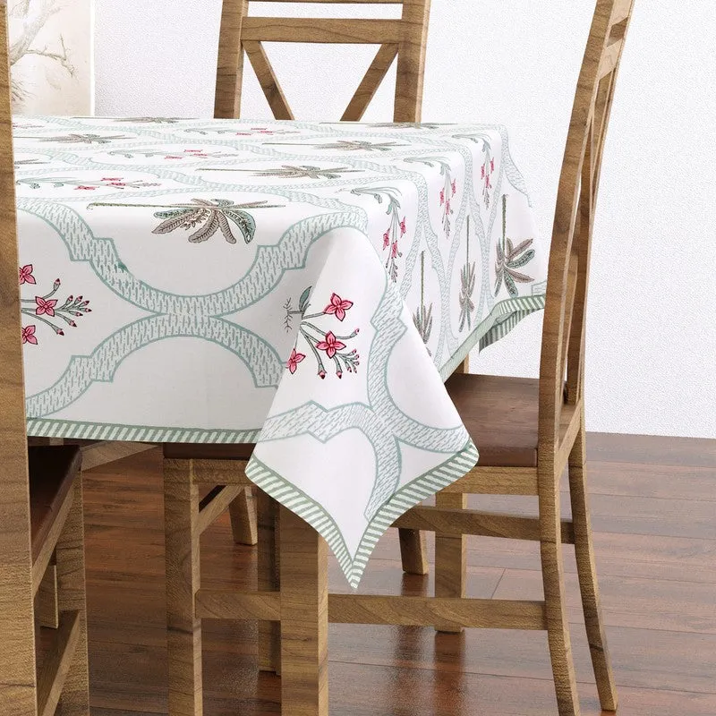 Tropical Cotton Table Cover - Pink,Blue media 3