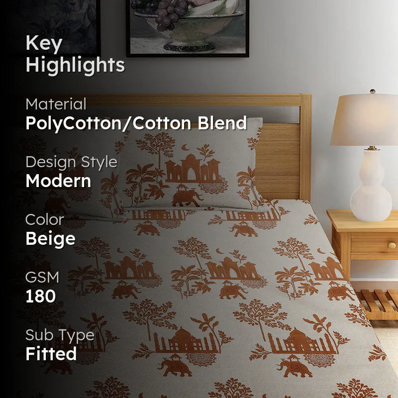 Jordyn Fitted Bedsheet - 180 GSM media 2