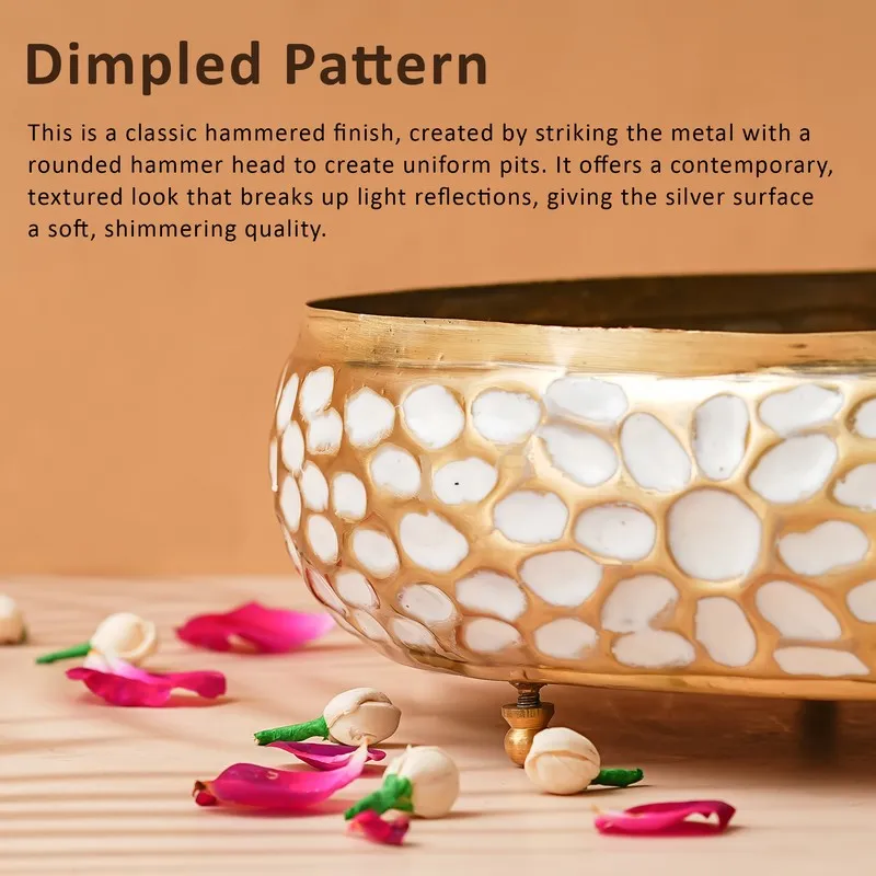 Luxe Mosaic Metal Urli - Gold media 8