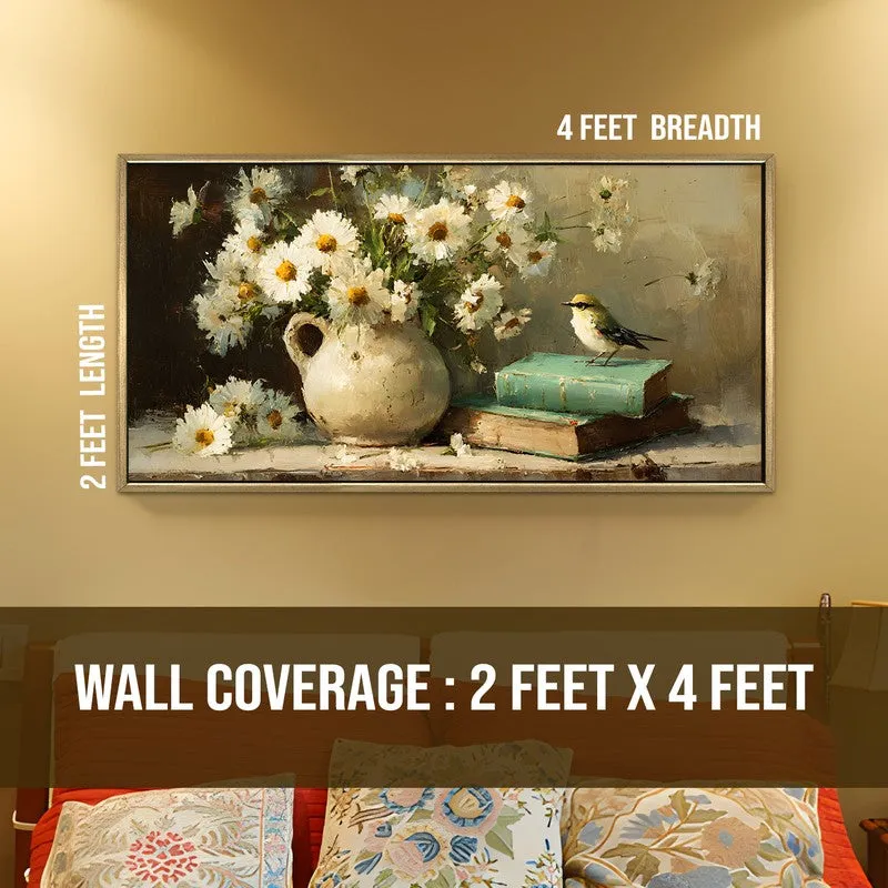 Blooming Grace Canvas Wall Painting With Frame media 8