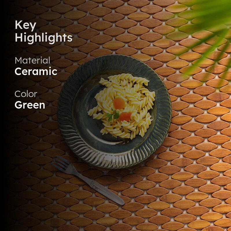 Rendia Coral Hand Glazed Pasta Plate media 2