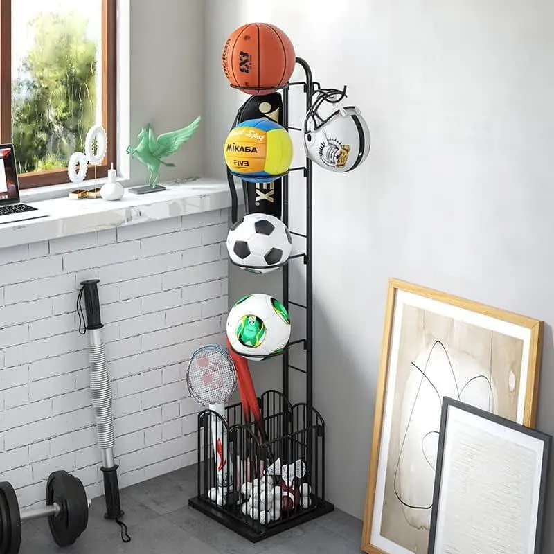 All-in-One Sports Ball and Equipment Storage Rack media 3