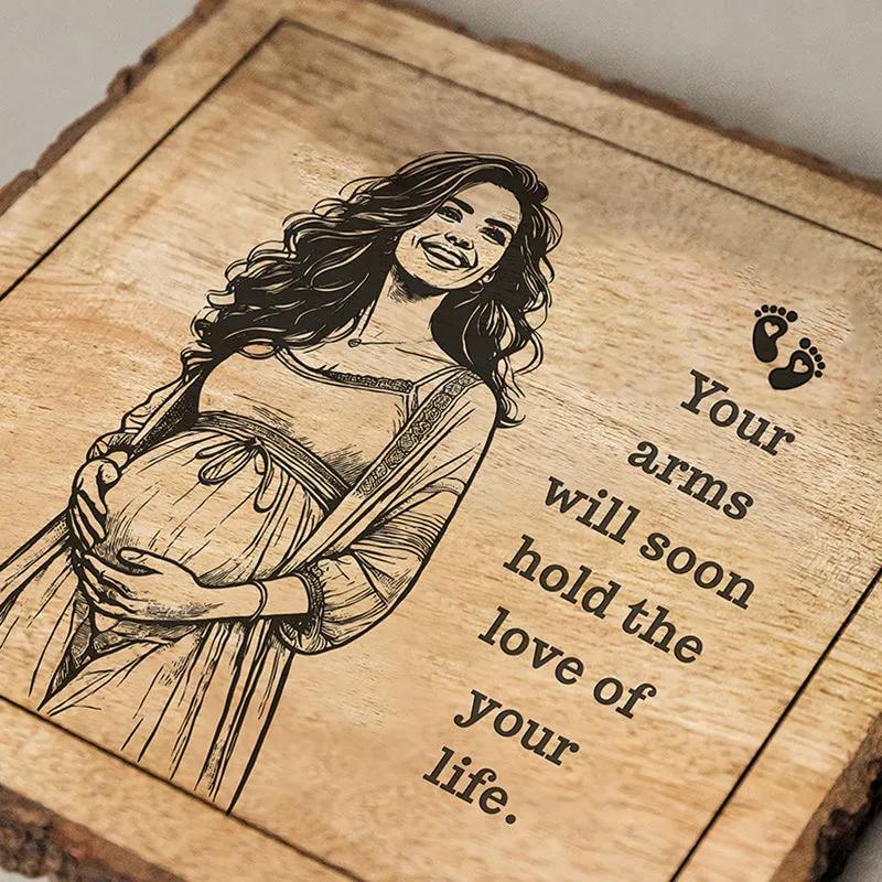 Love Of Your Life Wood Showpiece - Square media 4