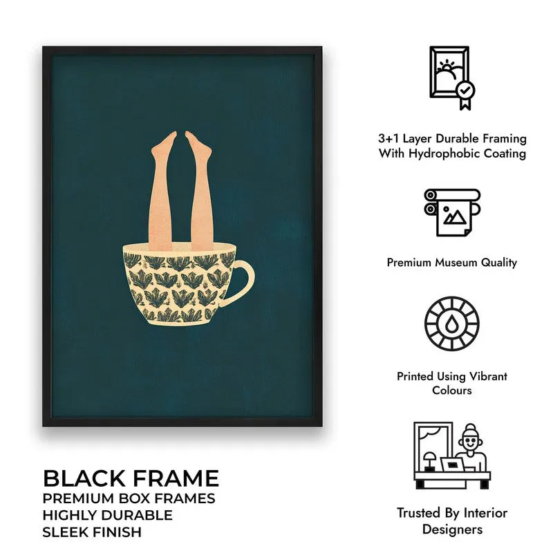 Sip & Drown Archival Canvas Wall Art - Black media 9