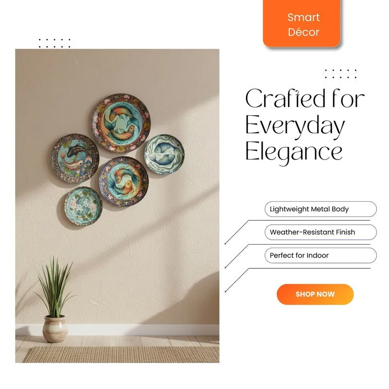Azure Coastline Wall Plates - Set of Five media 6