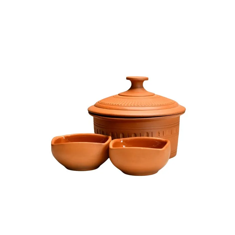 Artisanal Terracotta Serving Bowls - Three Piece Set media 3