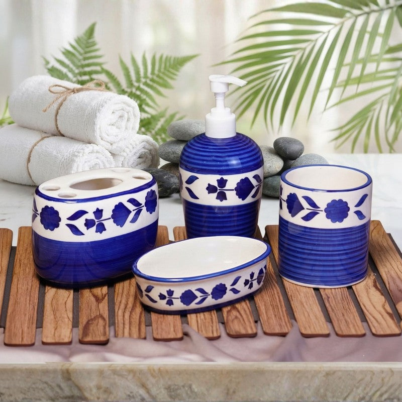 Bath Grace Ceramic Bathroom Set - Four Piece Set