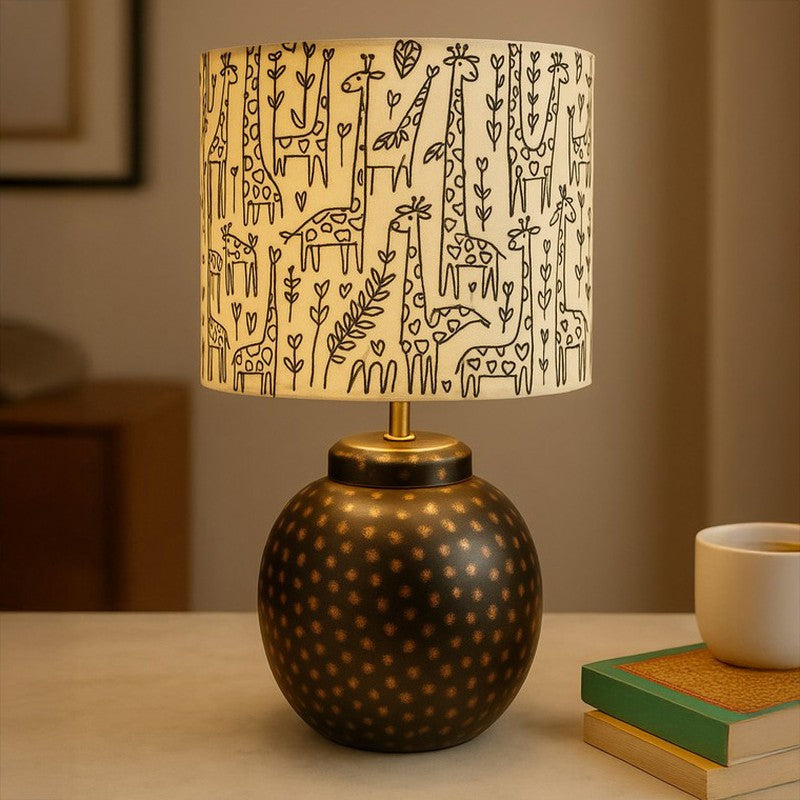 Gola Wilda Fabric Table Lamp - Yellow,Copper