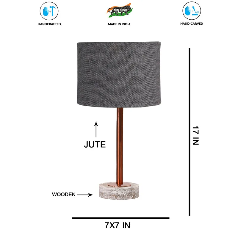 Sienna I Rodin Wooden Table Lamp - Grey,Copper,White media 7