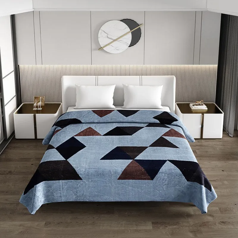 Monte Carlo Midnight Mosaic Blanket (Blue,Black) - 1000 GSM media 3