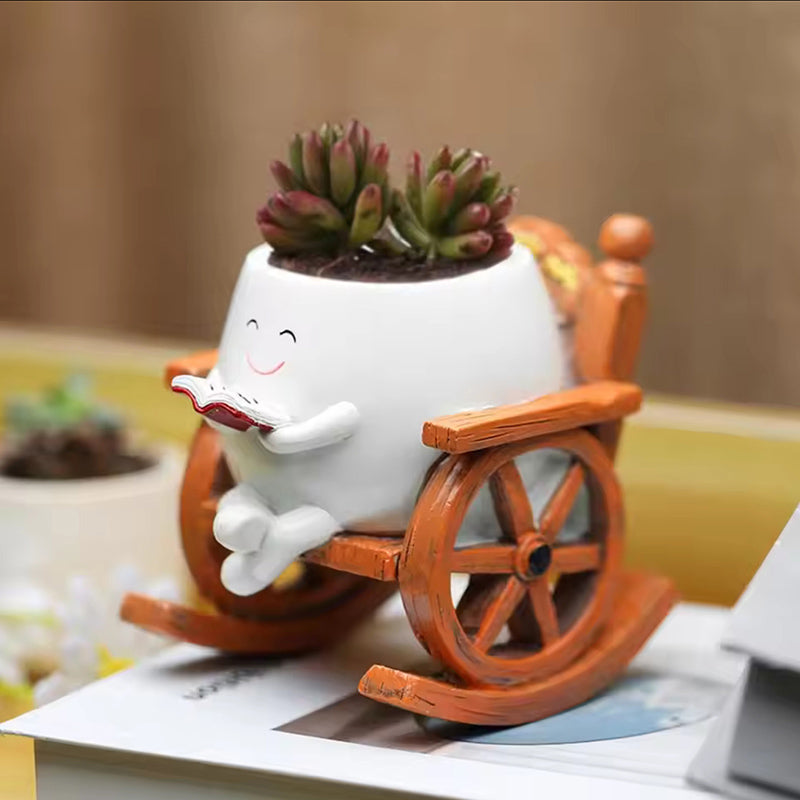 Rocking Chair Resin Planter media 7