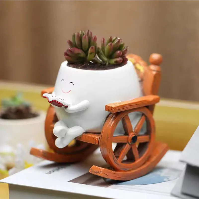 Rocking Chair Resin Planter media 7