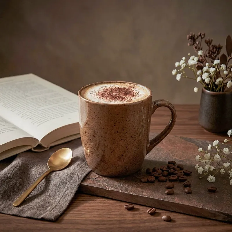 Sip & Style Ceramic Coffee Mug (Coffee Brown) - 300 mL media 3