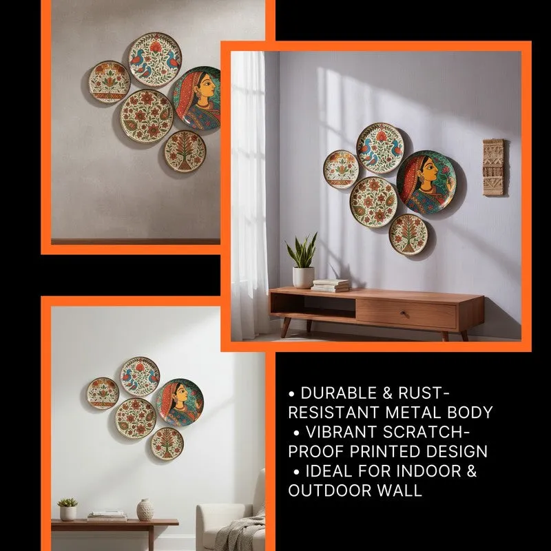 Mughal Bloom Wall Plates - Set of Five media 8