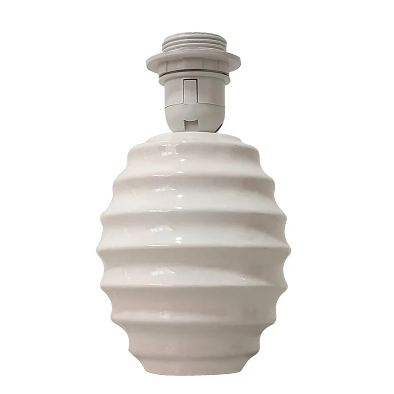 Pharos Ceramic Fabric Table Lamp - White media 4