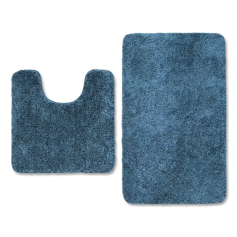BathEase Anti Skid Bath Mats (Blue) - Set of Two media 3