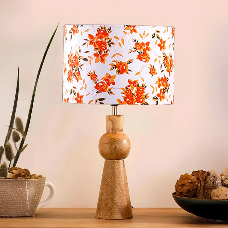 Angler Printed Wooden Table Lamp - Multicolor media 2