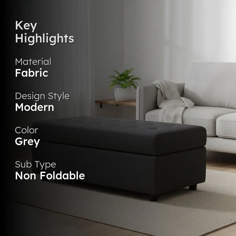 Zaviro Nuvia Ottoman - Grey media 2