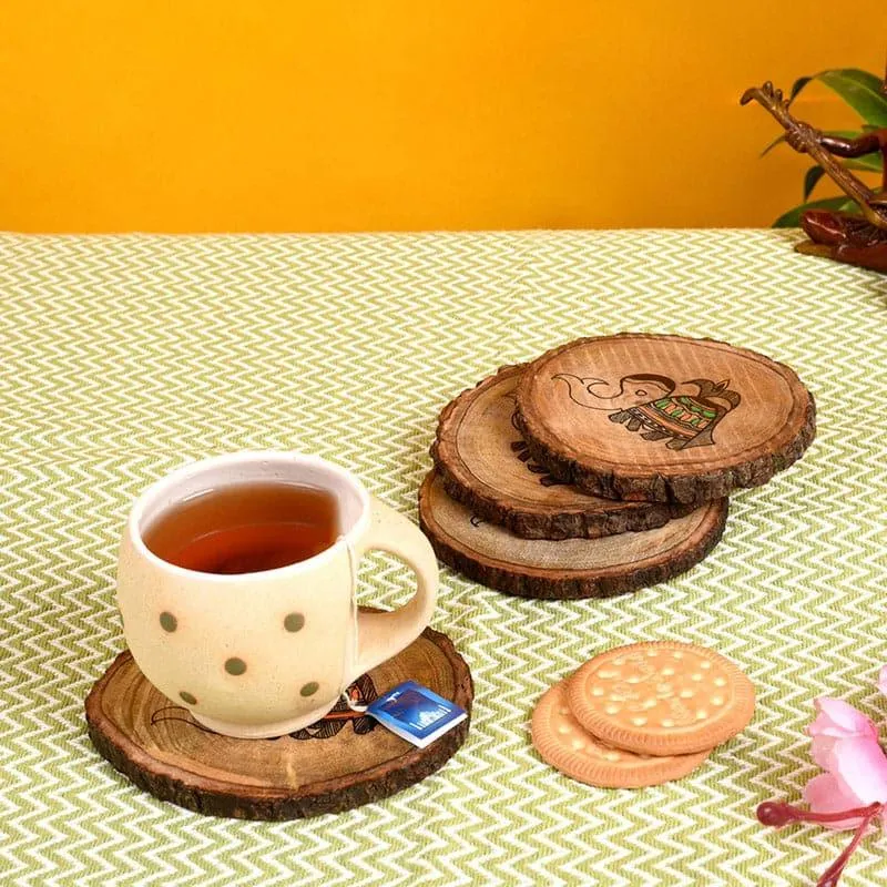 Haathi Tribal Coaster - Set Of Four media 3