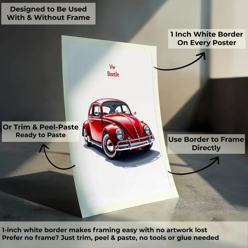Retro Beetle Charm Wall Poster media 9