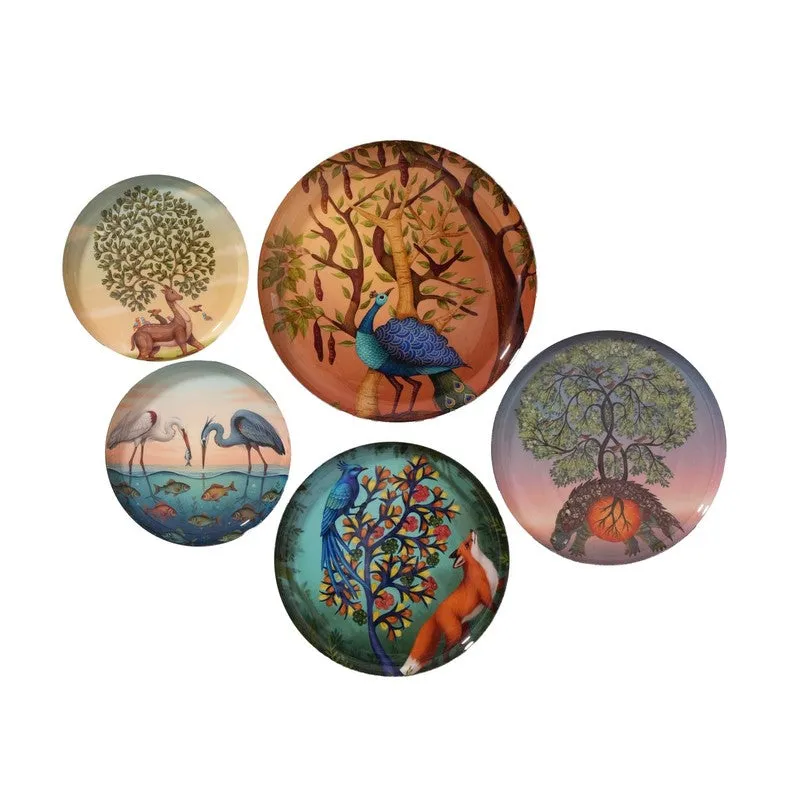 Mayur Harmony Wall Plates - Set of Five media 4