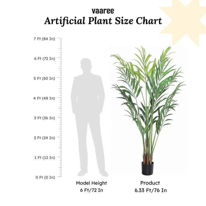Elm Echo Artificial Plant With Black Plastic Pot - 6.4 Feet media 6