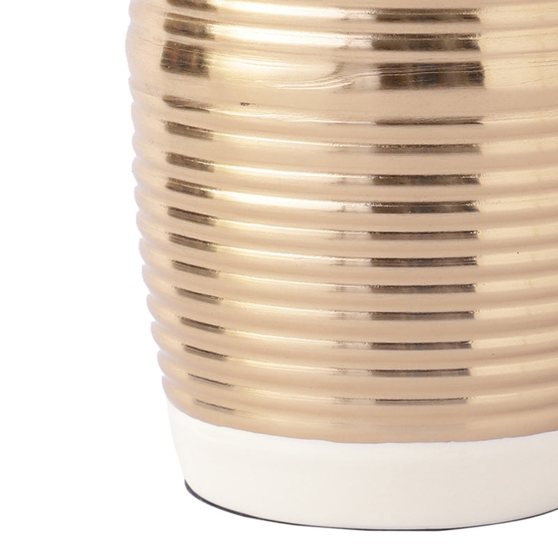 Malva Aluminium Vase - Gold & White media 3