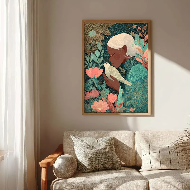 Auradove Canvas Wall Painting - Brown Frame media 6