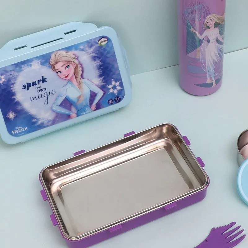 Elsa & Anna Lunch Box 700 ML With 650 ML Lunch Box - Two Piece Set media 4