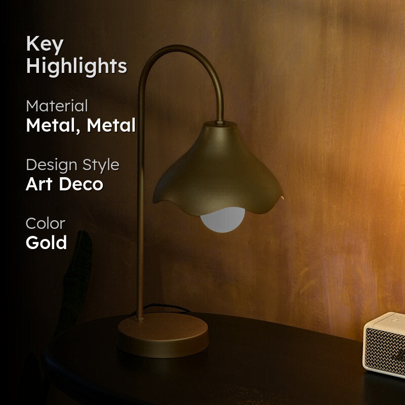 Illoura Metal Table Lamp - Gold media 2