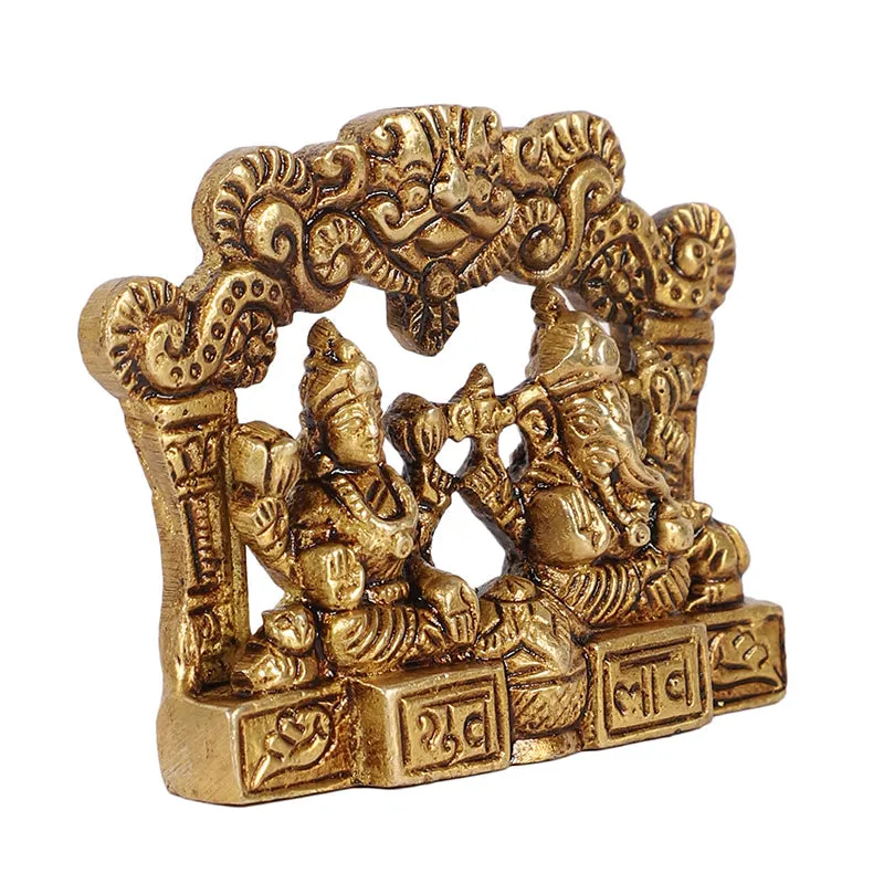 Shri Lakshmi Ganesha Brass Idol media 3