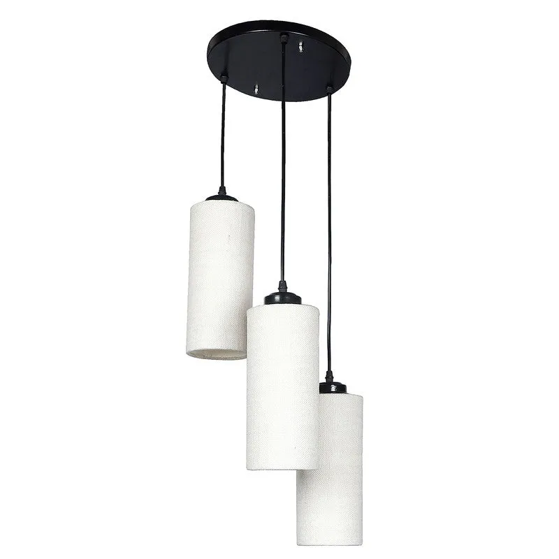 Cylentra Triple Metal Ceiling Lamp - White media 4