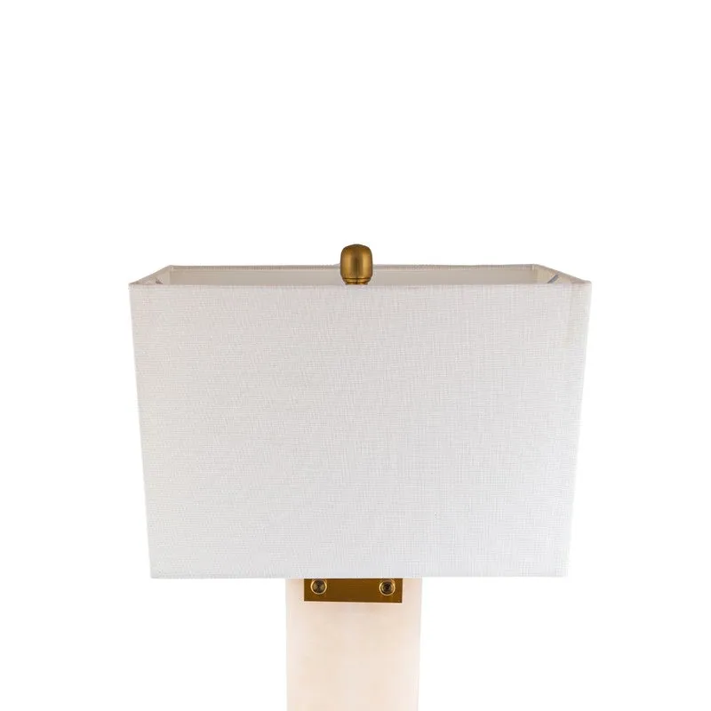 AarviDecor Zayden Classic Marble Table Lamp - White media 5