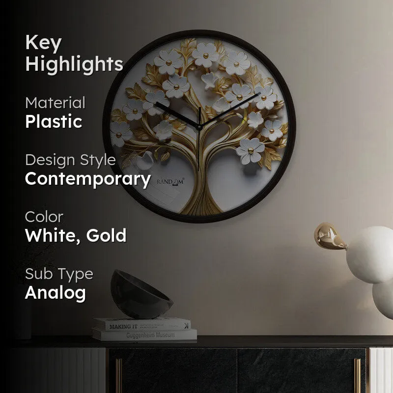 Thaniel Floral Wall Clock media 2
