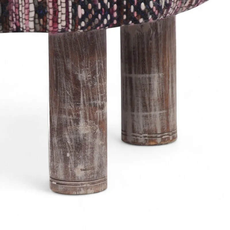 Cverix Acacia Wooden Ottomans - Multicolor media 5
