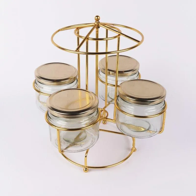 Merry Go Round Dry Fruit Container With Stand (350 mL Each)  - Five Piece Set media 3
