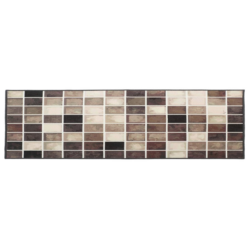 Symmetra Nylon Runner Rug - Beige