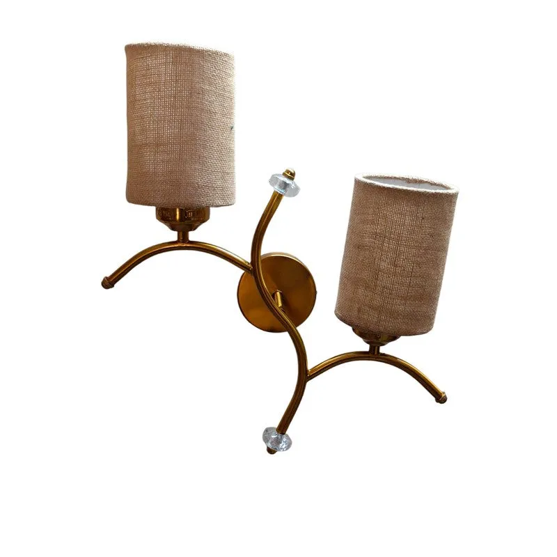 LumiBranch Dual Jute Wall Lamp - Beige media 4