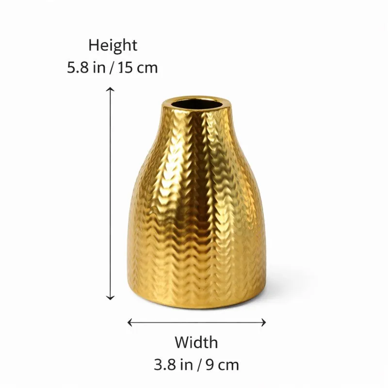 Sculptora Ceramic Vase - Gold media 10