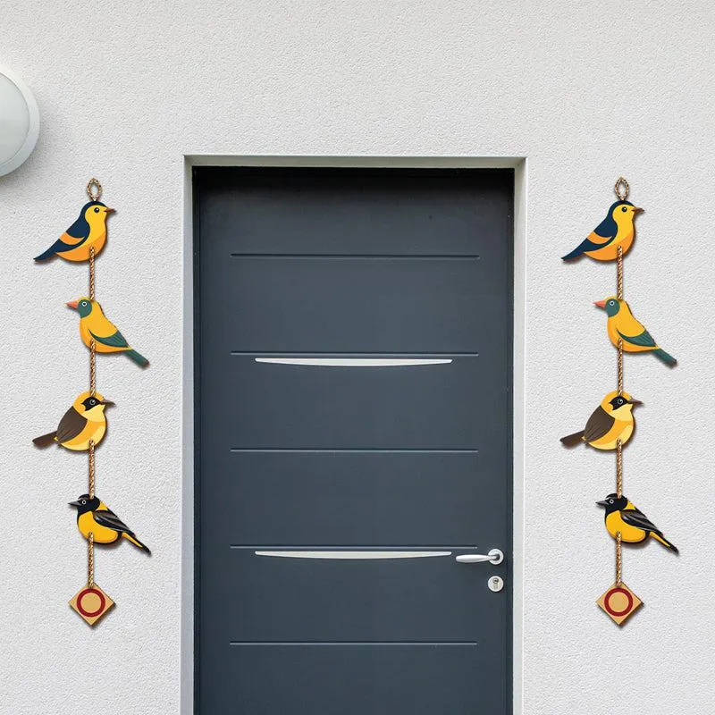 Birdie Brigade Wood MDF Wall Hanging - Set Of Two media 5