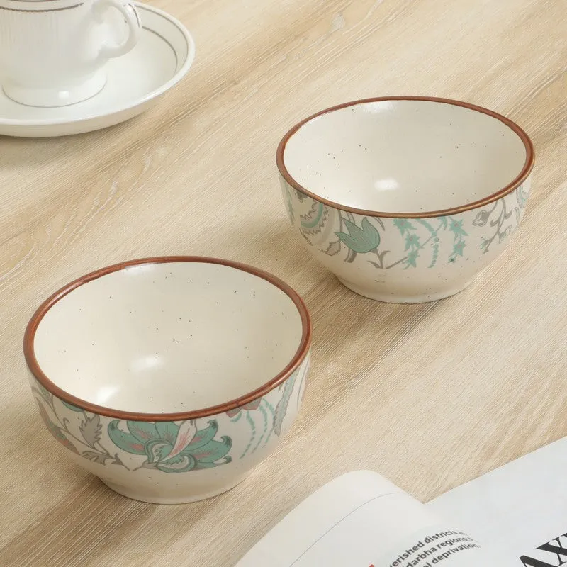 Ceramic Snack Bowls (Multicolor,200 mL Each) (200 Ml) - Set Of Two media 1