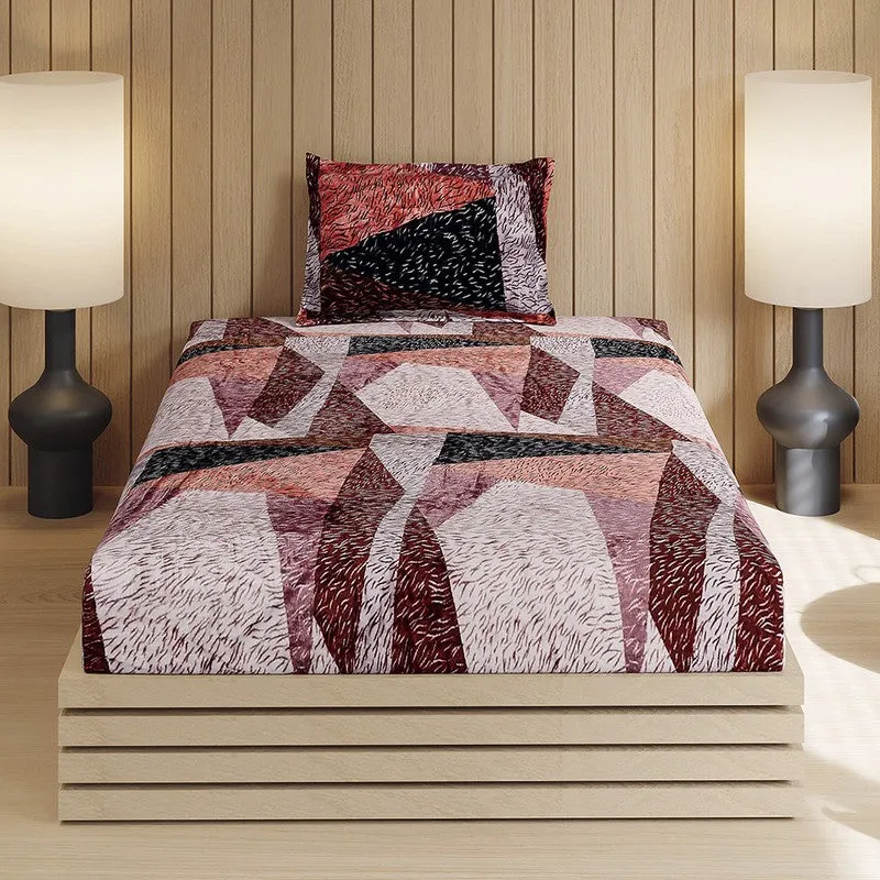 Monte Carlo UrbanCanvas Bedsheet (Maroon) - 280 GSM media 1