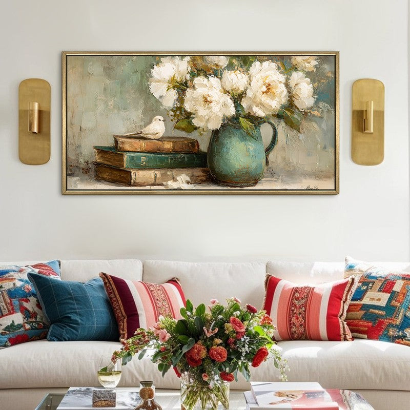 Quiet Moment Canvas Wall Painting With Frame