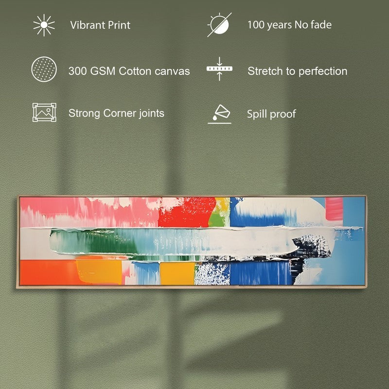 Chromatic Symphony Abstract Canvas Wall Art With Frame media 3