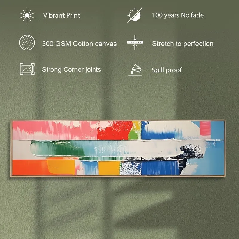 Chromatic Symphony Abstract Canvas Wall Art With Frame media 3