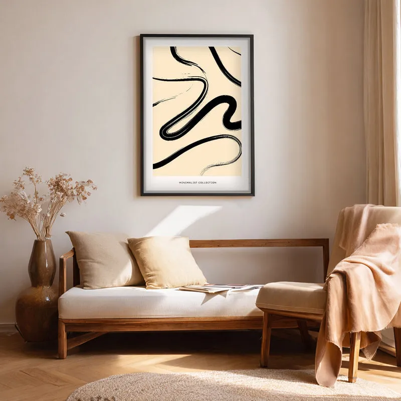 Fluid Balance Canvas Wall Painting With Black Frame media 1