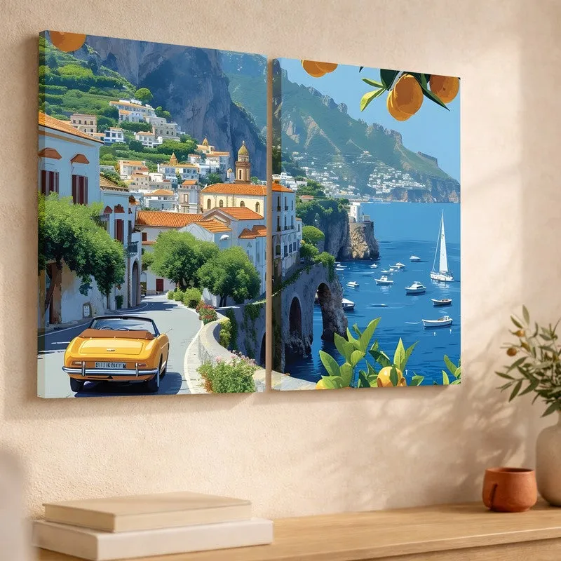 Countryside Drive Canvas Wall Art - Set of Two media 3