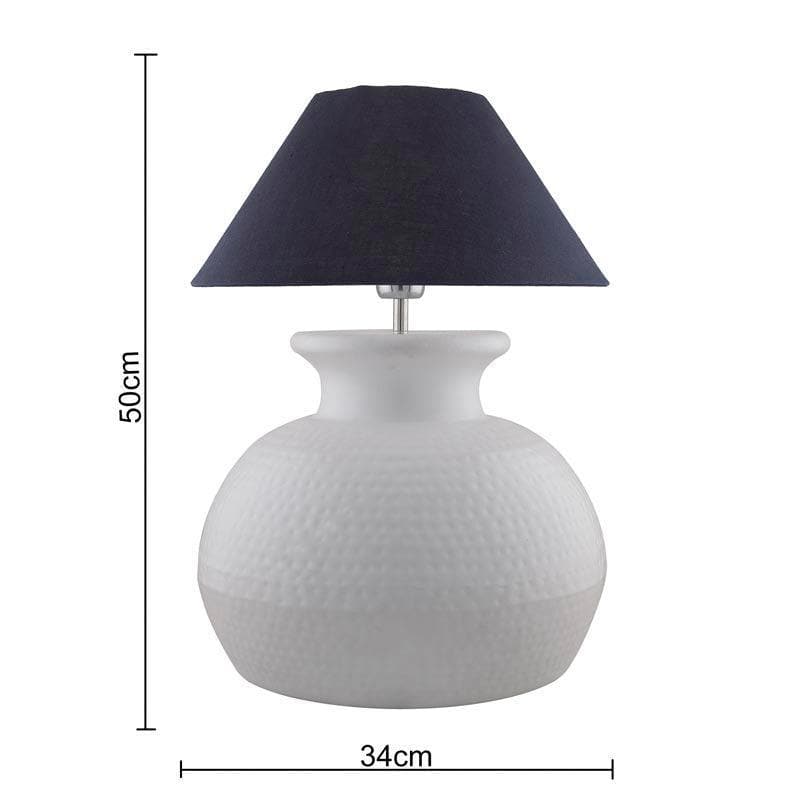 Gleam Quest Ceramic Table Lamp - Black,White media 5