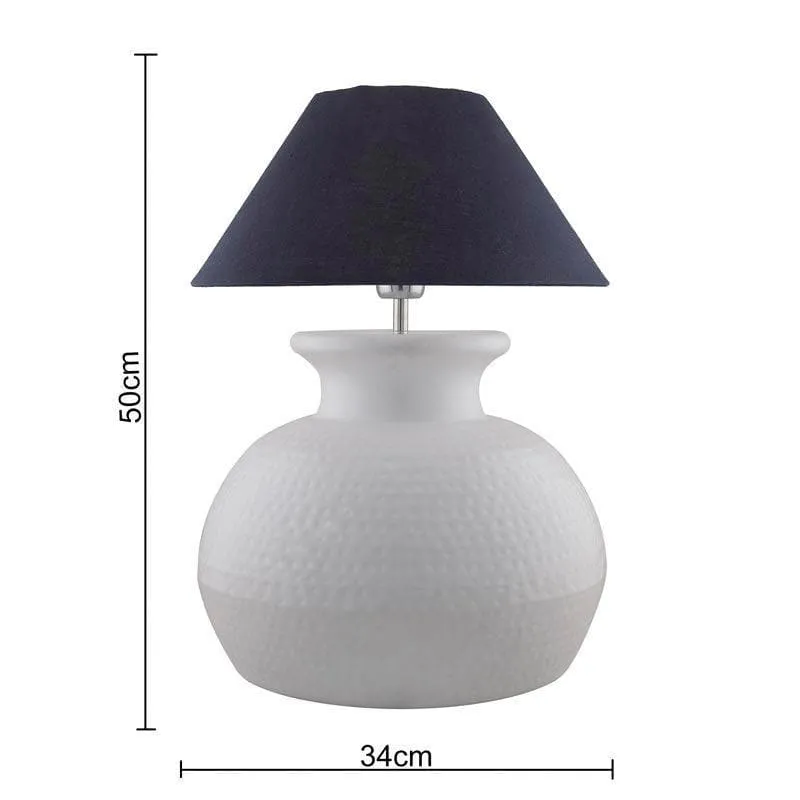 Gleam Quest Ceramic Table Lamp - Black,White media 5